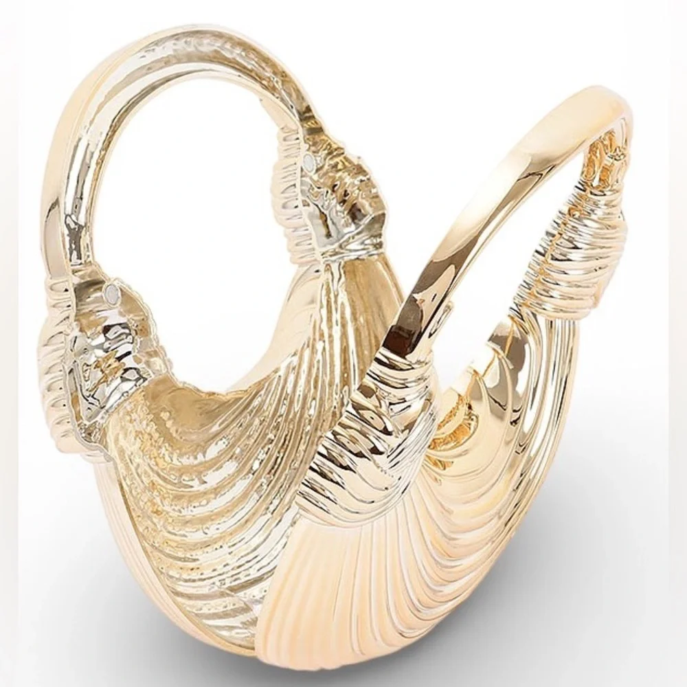Gold & Silver Metal Clutch Bag